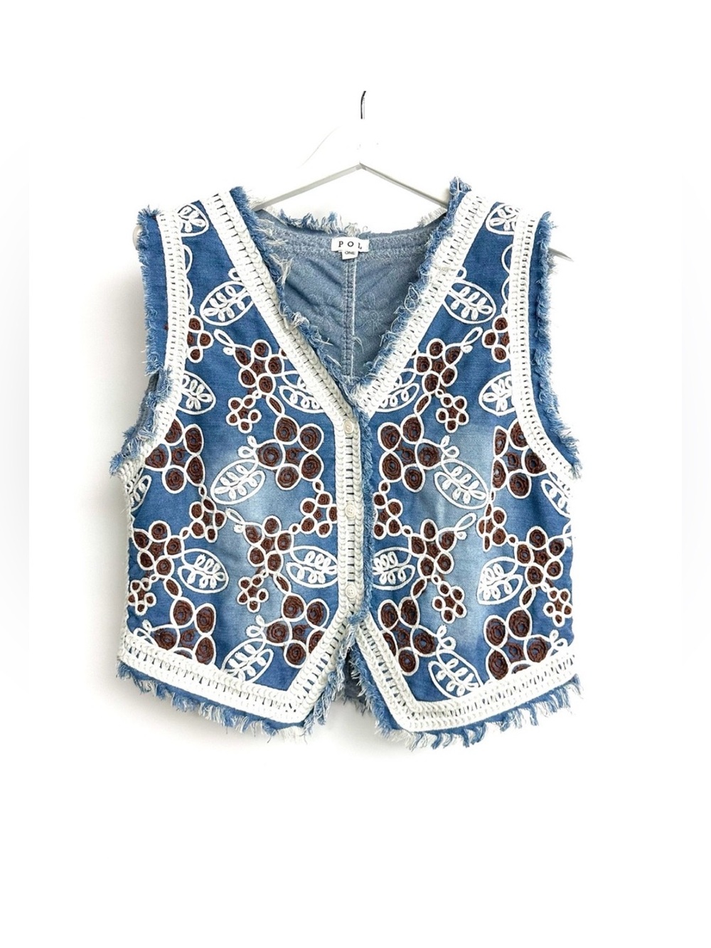 ⏱️💲🔻 POL embroidered denim vest